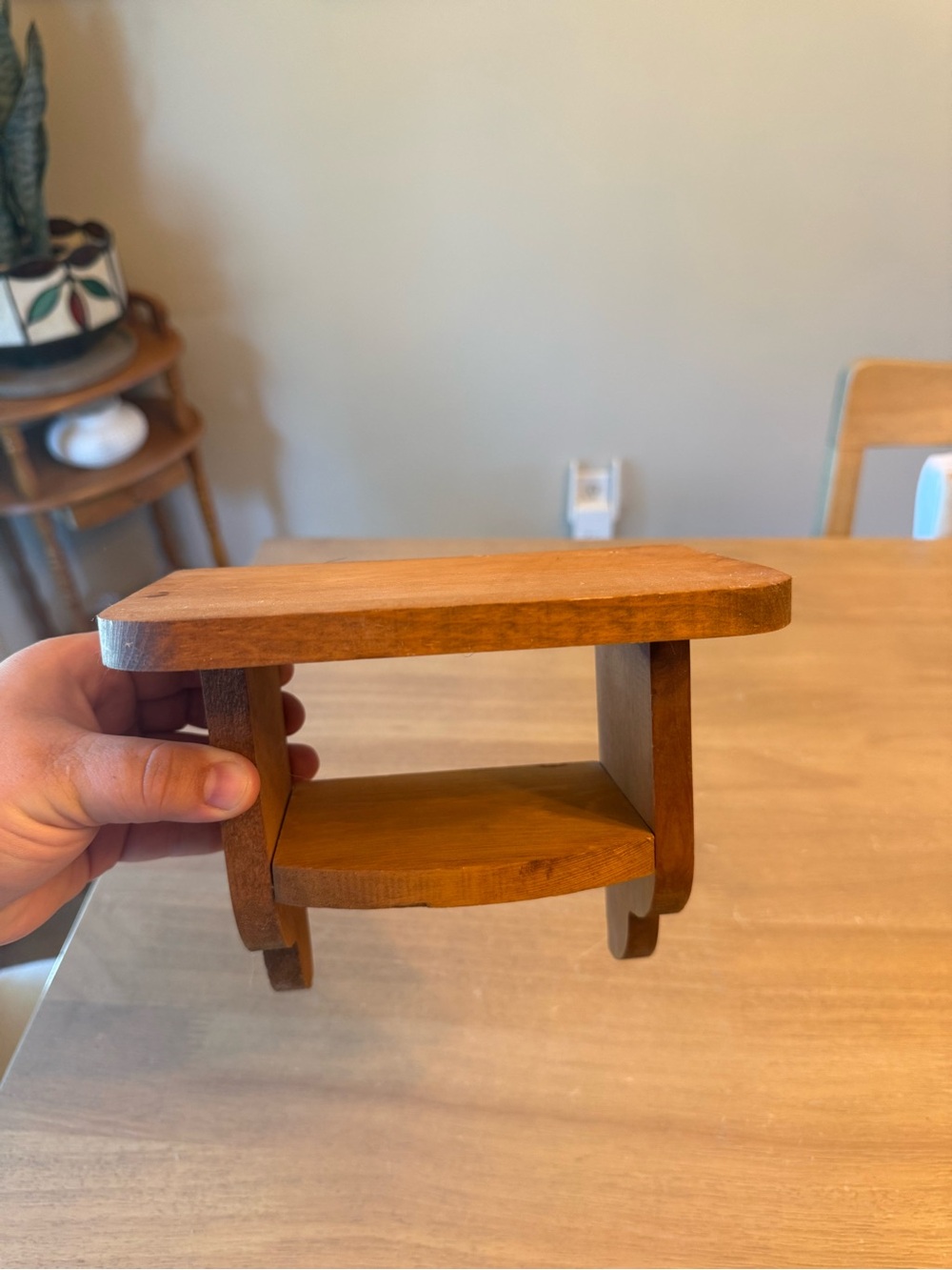 Vintage wooden mini shelf